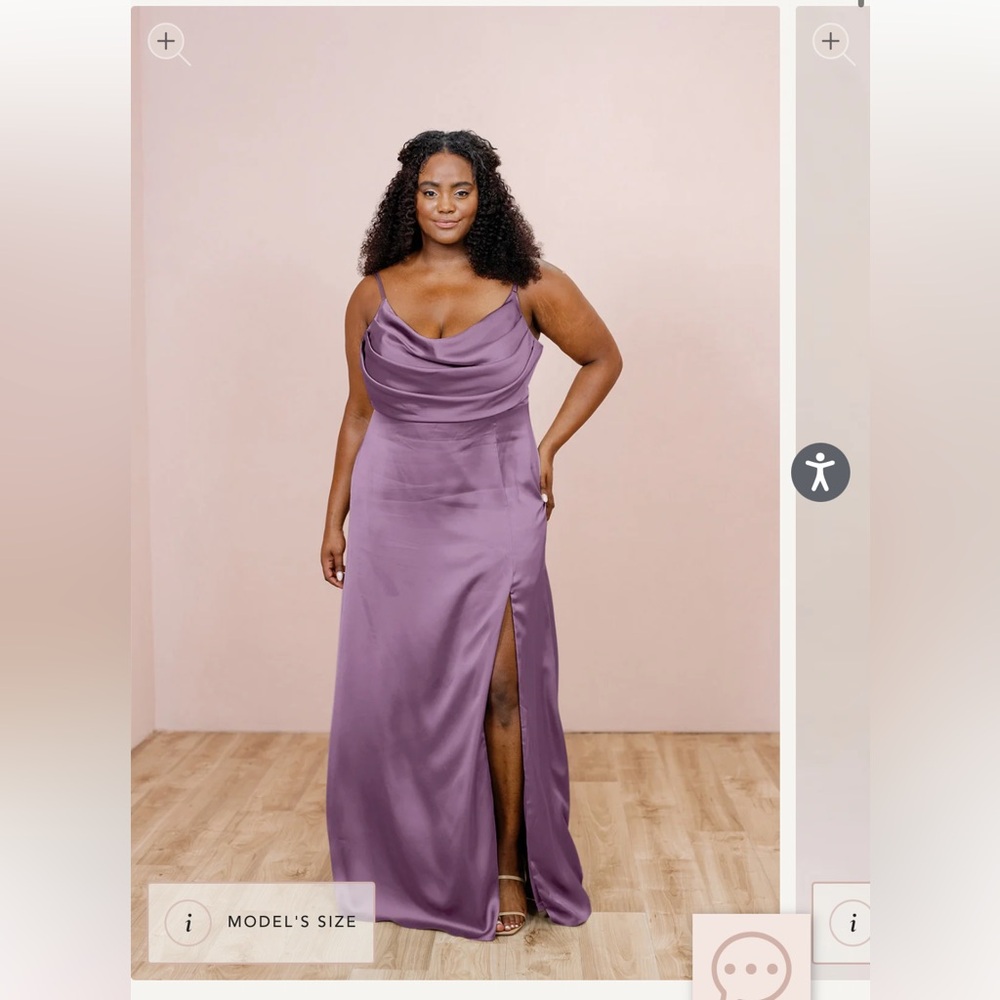 Revelry - Ember Satin Dusty Plum Size 10
